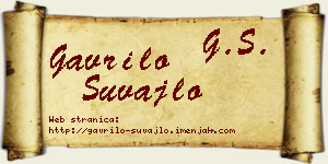 Gavrilo Šuvajlo vizit kartica